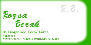 rozsa berak business card
